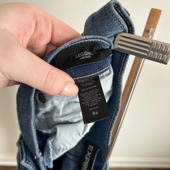 Express Women's Skinny Jeans - Classic Blue - Picture 5 of 7